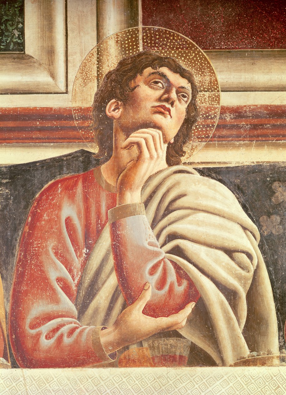 The Last Supper (detail of Saint Thomas) by Andrea del Castagno