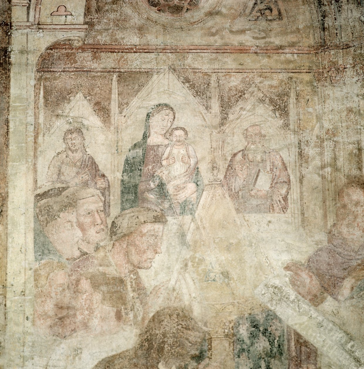 St. Ranieri Praying in the Temple (detail), mid 14th century by Andrea di Bonaiuto