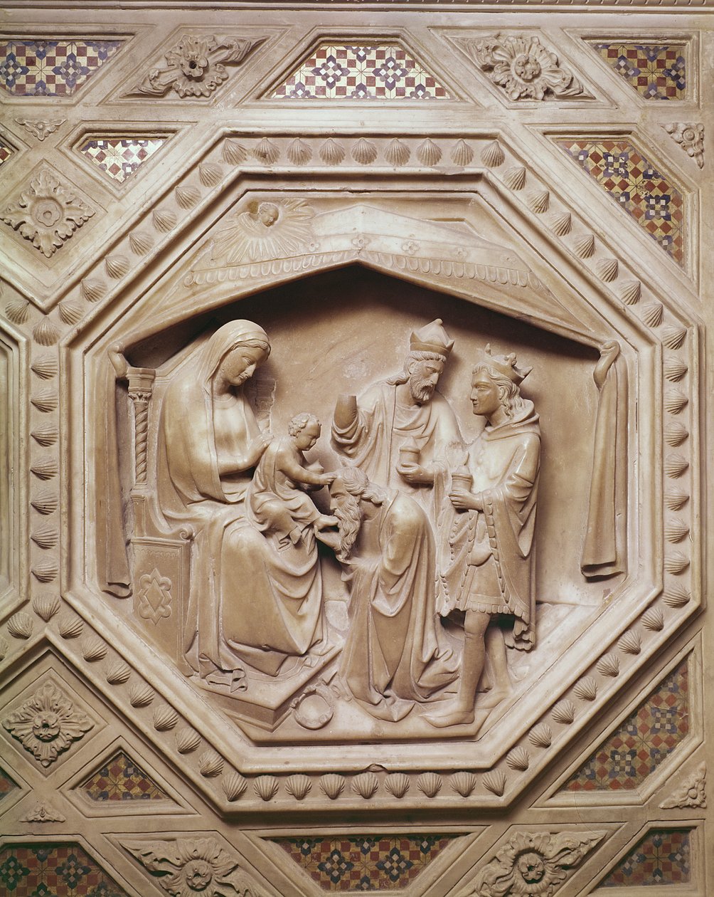 The Adoration of the Magi (detail) by Andrea di Cione Orcagna