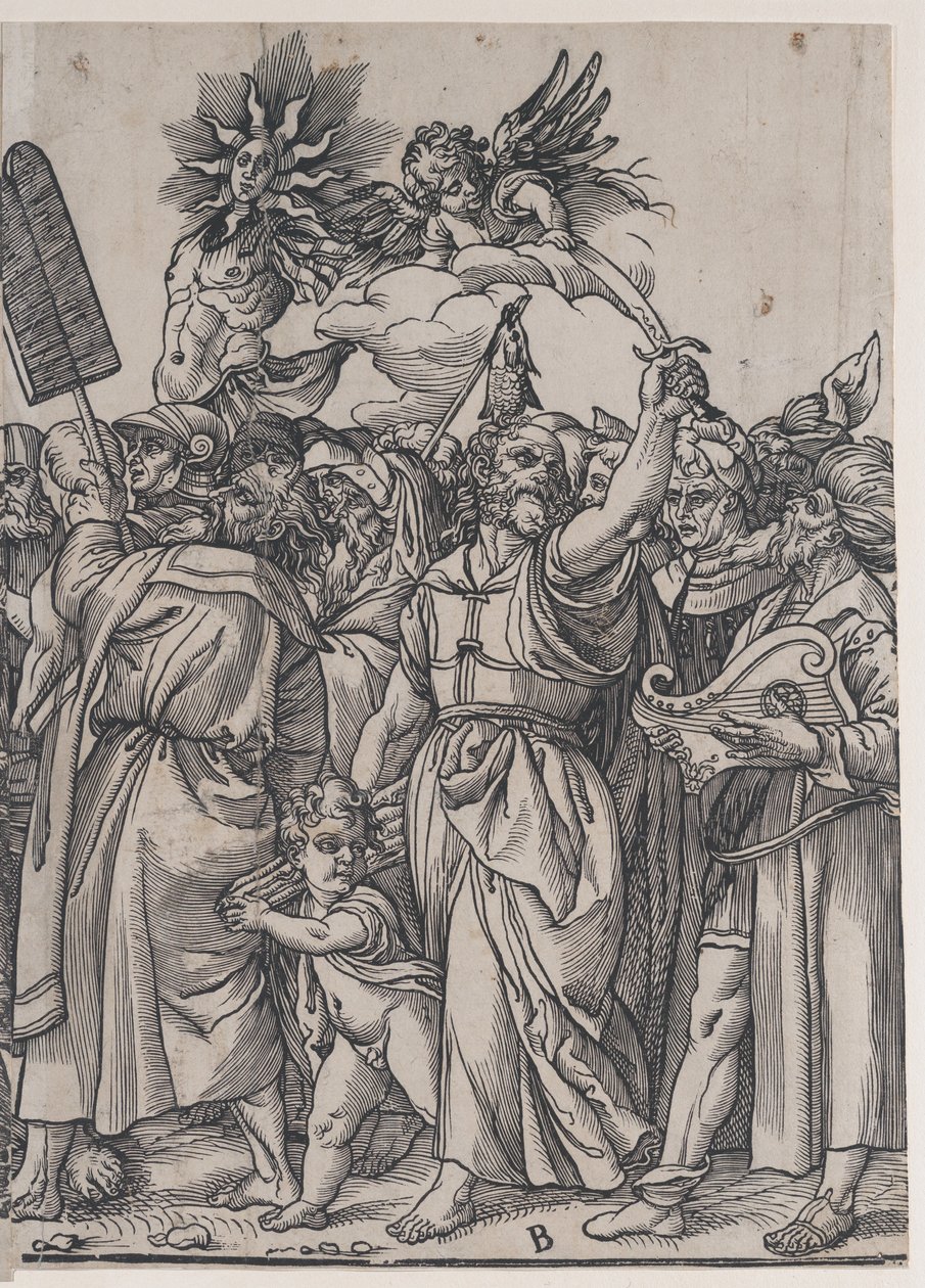 Isaac, Noah and Other Figures, from The Triumph of Christ, 1836 by Andrea Andreani