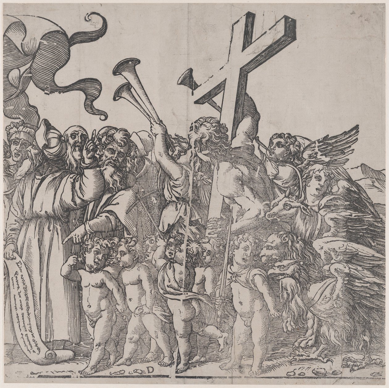 Section D: Angels Sounding Trumpets etc, from The Triumph of Christ by Andrea Andreani