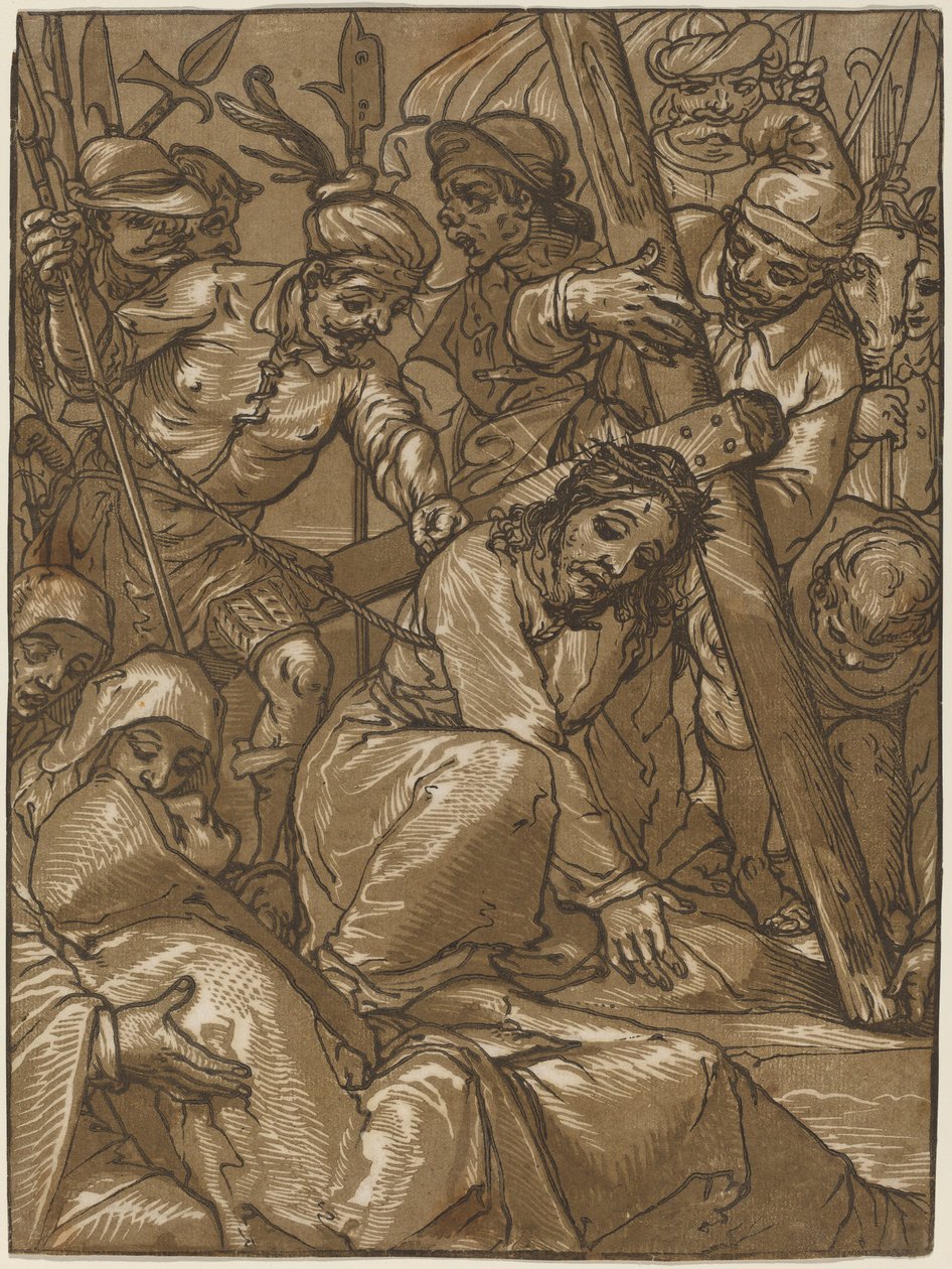 The Bearing of the Cross by Andrea Andreani after Alessandro Casolani