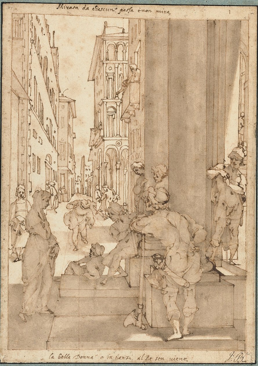 Sophronia Enters the Palace of Aladin by Andrea Boscoli