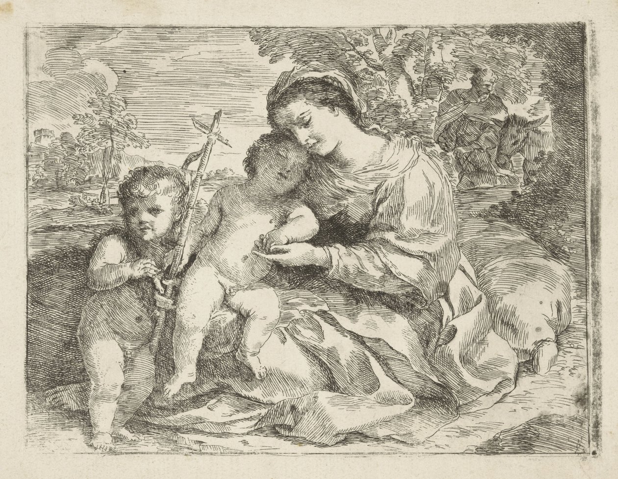 Holy Family with the Young John the Baptist by Andrea Camassei