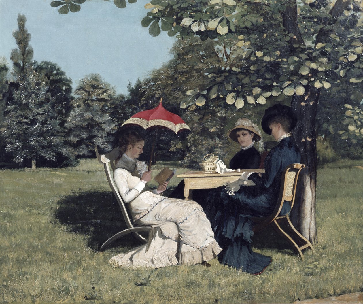 Women Around the Garden Table by Andrea Gram