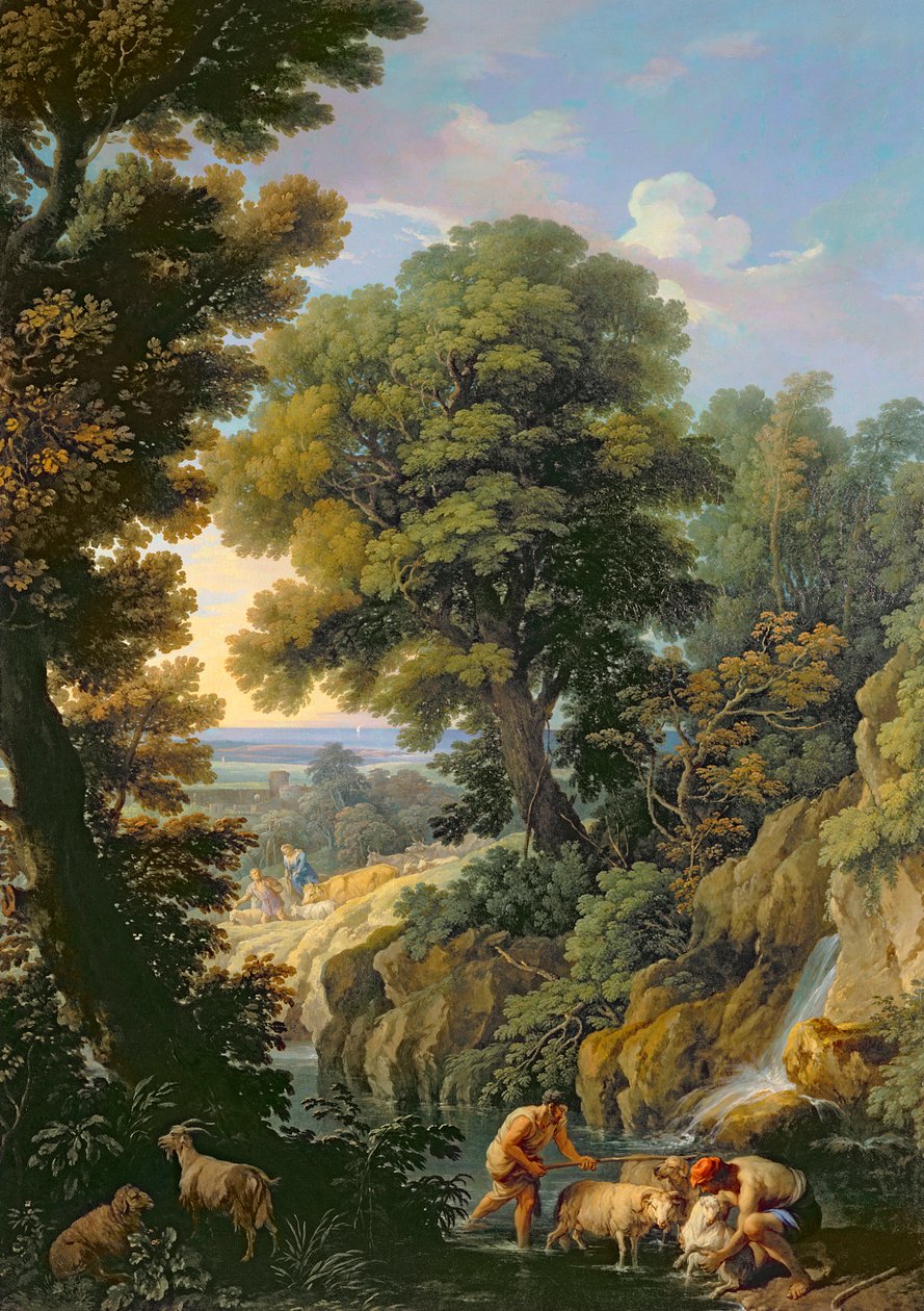 A Landscape in Latium with Shepherds by Andrea Locatelli
