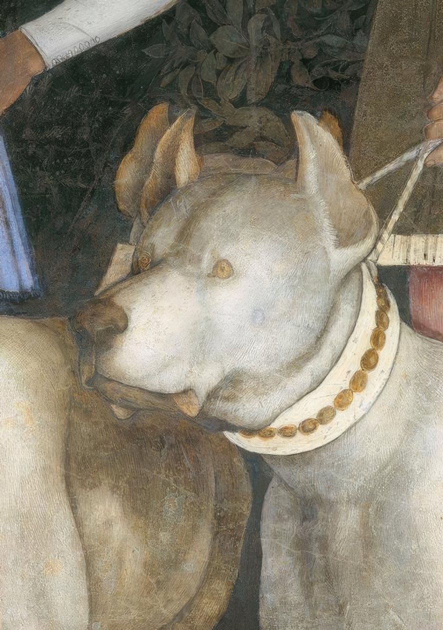 Meeting between Margrave Lodovico III Gonzaga and his by Andrea Mantegna