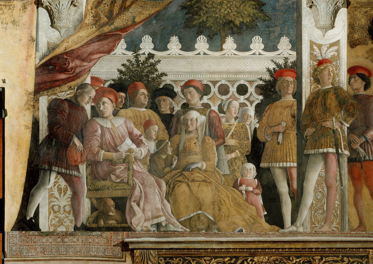 Court of Gonzaga Fresco in the Camera degli Sposi in the Palazzo Ducale in Mantua by Andrea Mantegna