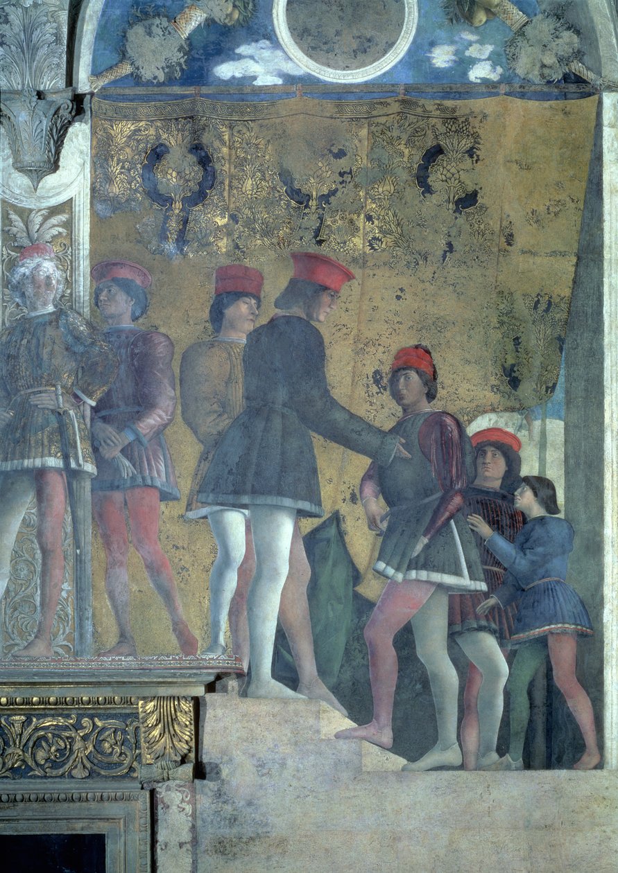 Courtiers from the court of Marchese Ludovico Gonzaga III: (detail) by Andrea Mantegna