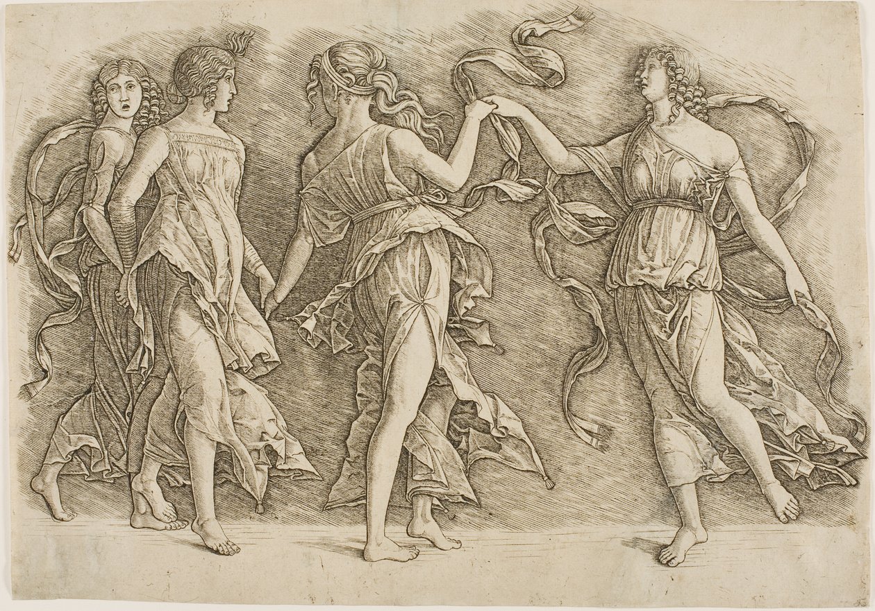 Four Women Dancing by Andrea Mantegna