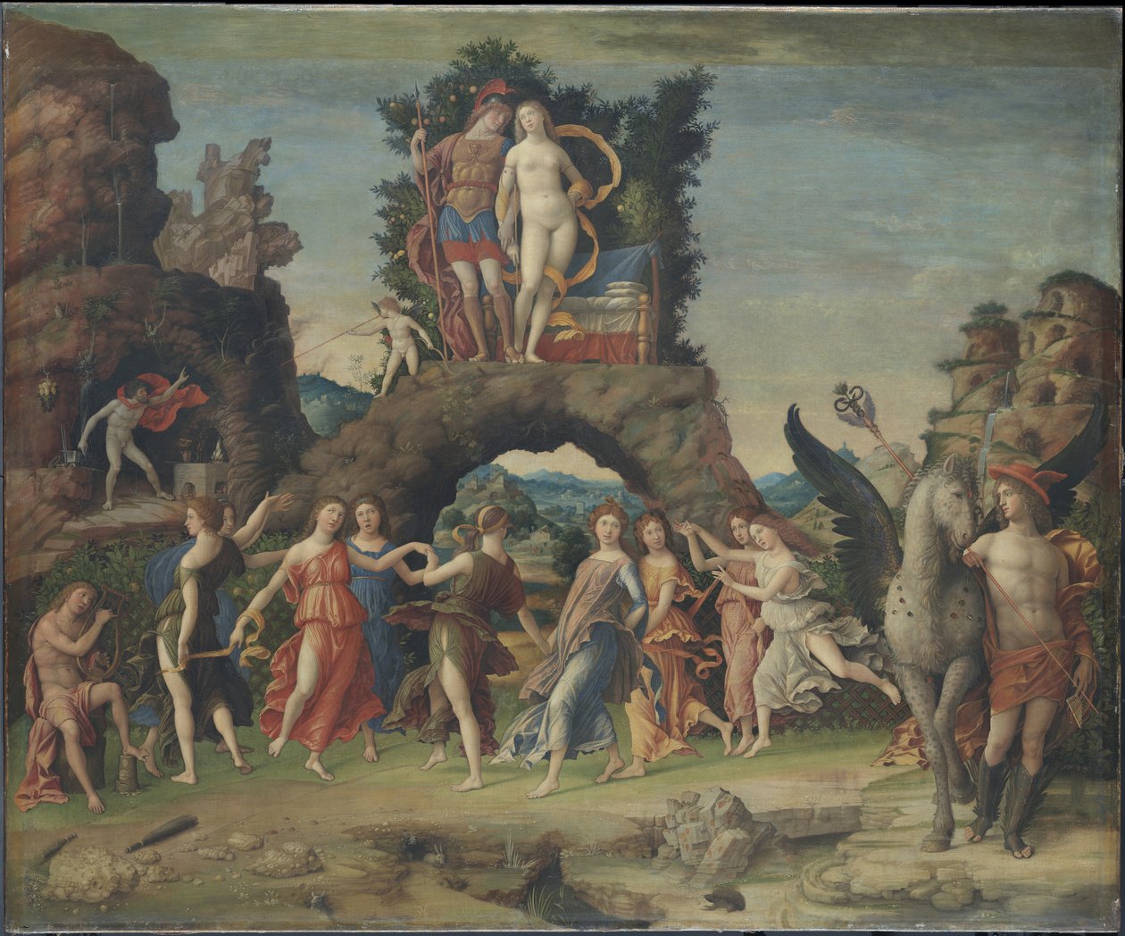Parnassus (detail) by Andrea Mantegna