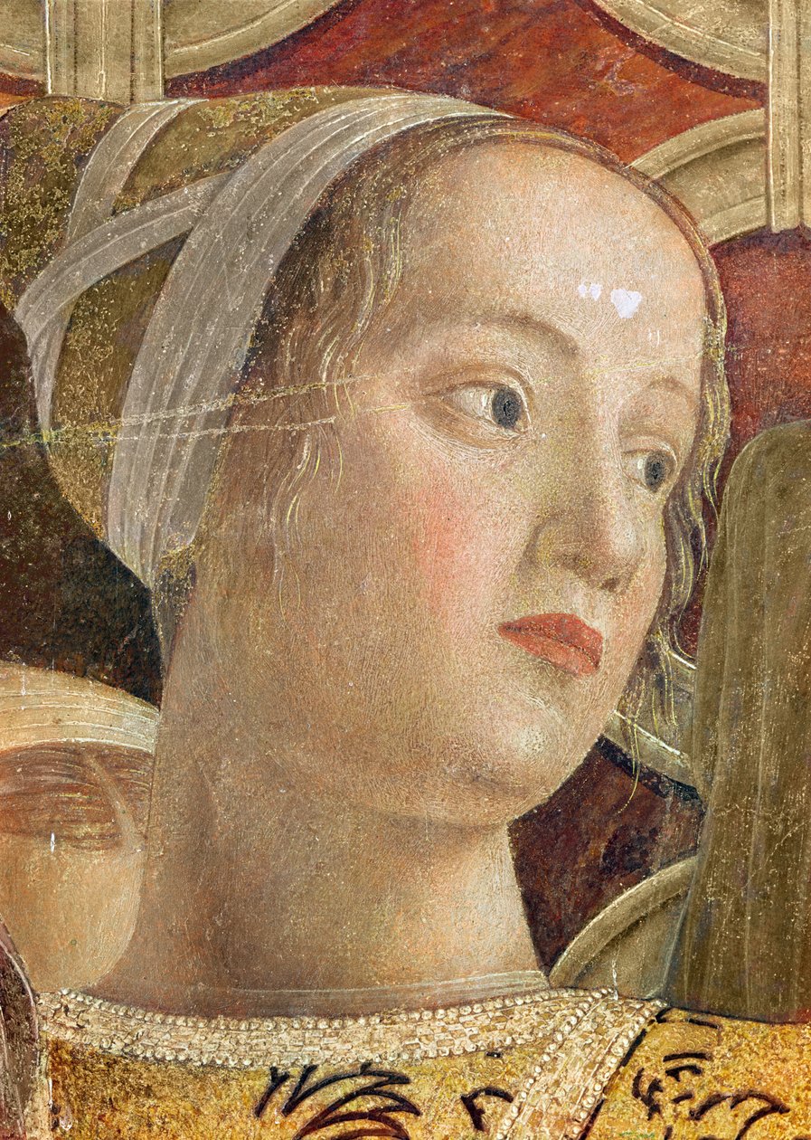 Head of a woman (detail) by Andrea Mantegna