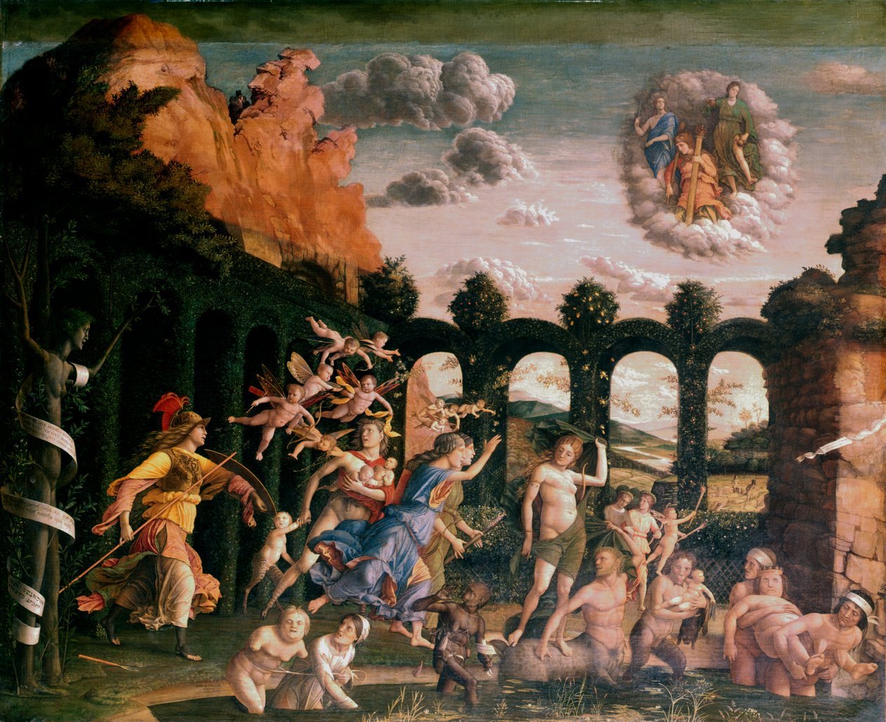 Minerva Chasing the Vices from the Garden of Virtue, c. 1502 by Andrea Mantegna