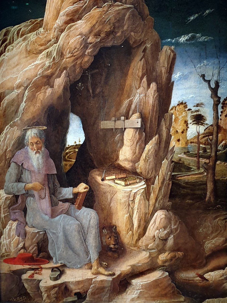 Saint Jerome Penitent in the Desert by Andrea Mantegna