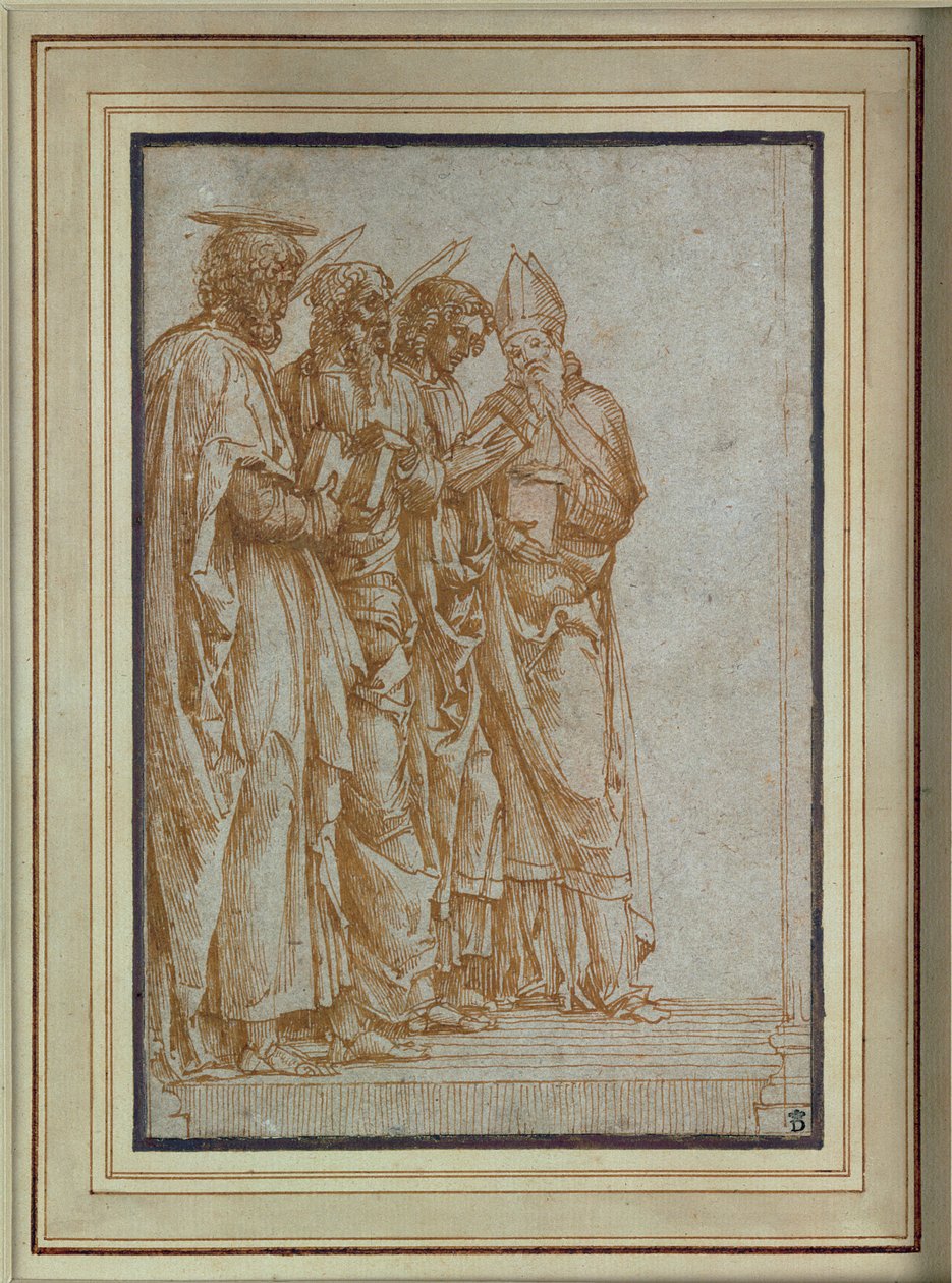 Saints Peter, Paul, John the Evangelist and Zeno by Andrea Mantegna