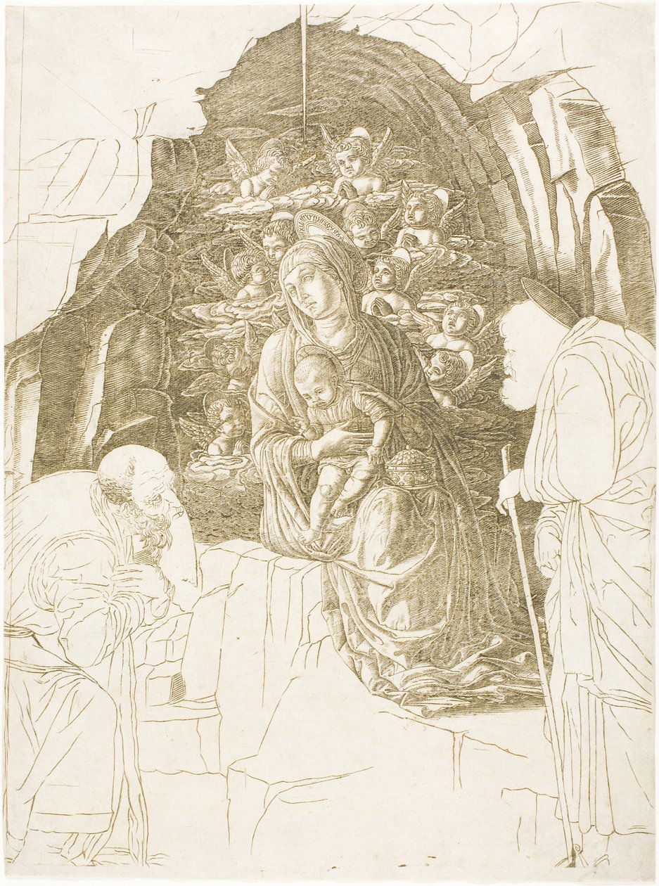 The Adoration of the Magi (Virgin of the Grotto) by Andrea Mantegna