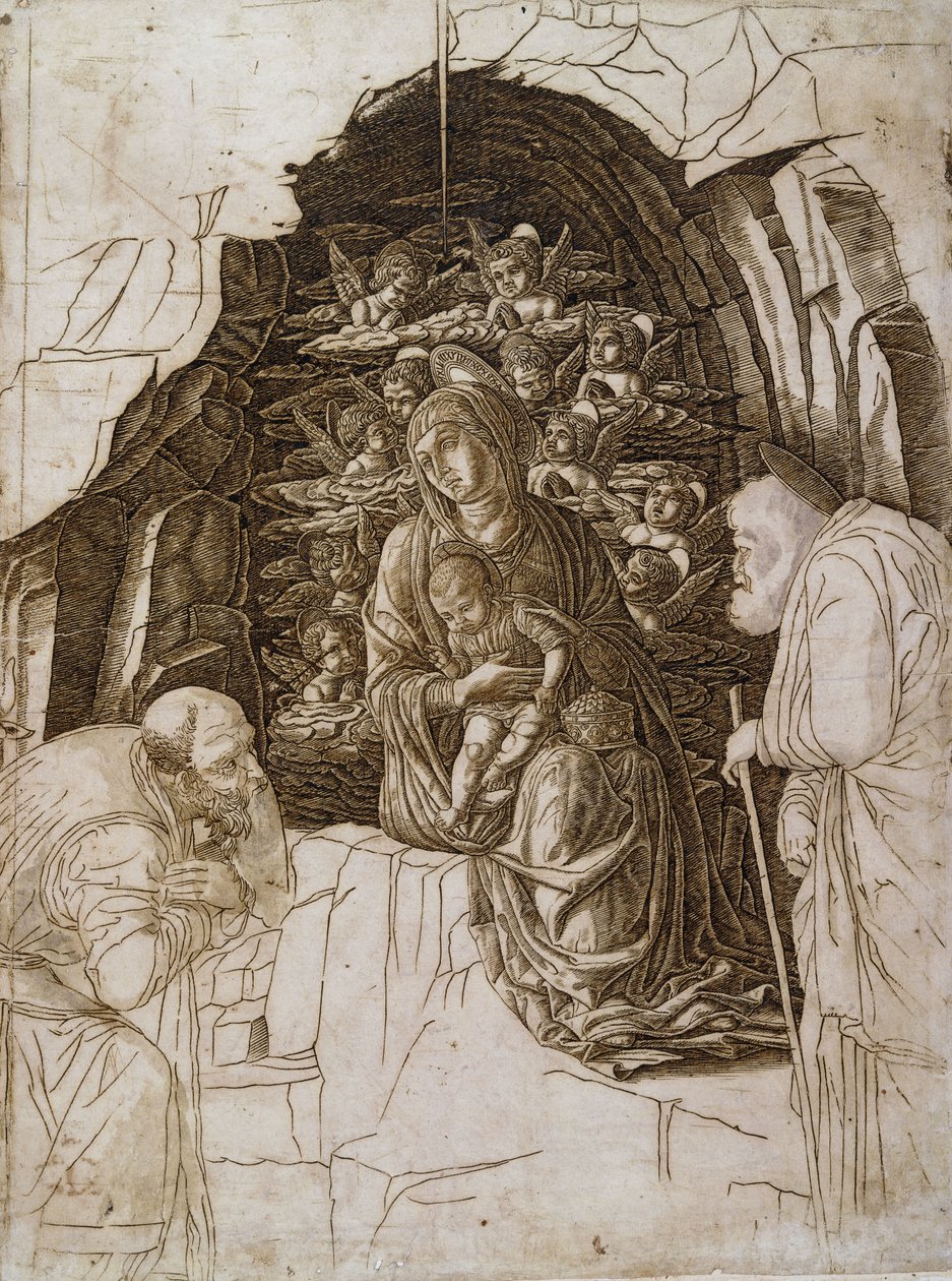 The Adoration of the Magi: The Virgin in the Grotto by Andrea Mantegna