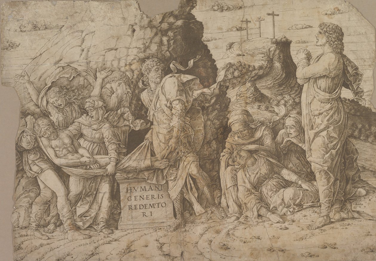 The Entombment of Christ, ca. 1465-75 by Andrea Mantegna