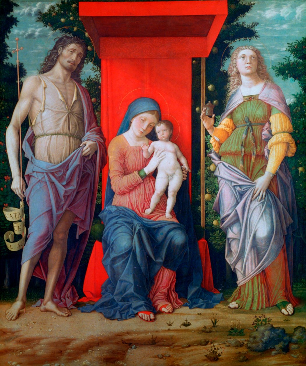 The Virgin and Child with Saints, c1490-1505 by Andrea Mantegna