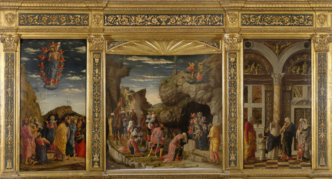 Uffizi Triptych, ca 1463-1464 by Andrea Mantegna