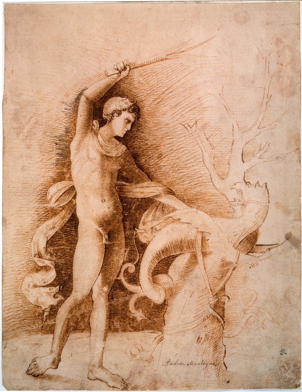 Young Man Fighting the Dragon by Andrea Mantegna