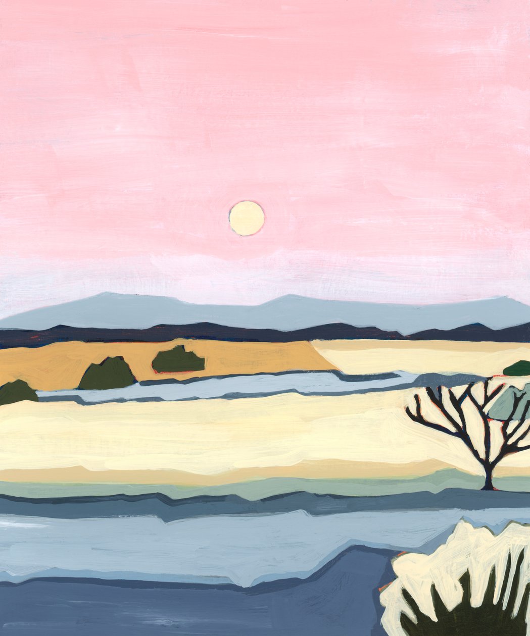 Pink Sunset over Villacuri, 2023 by Andrea Mejia