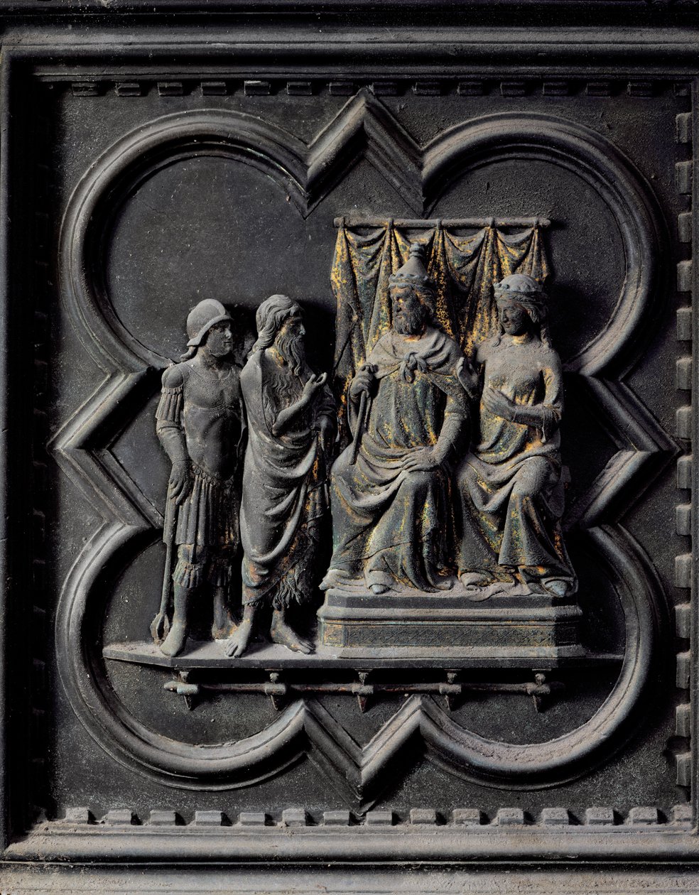 St John the Baptist reprimands King Herod by Andrea Pisano