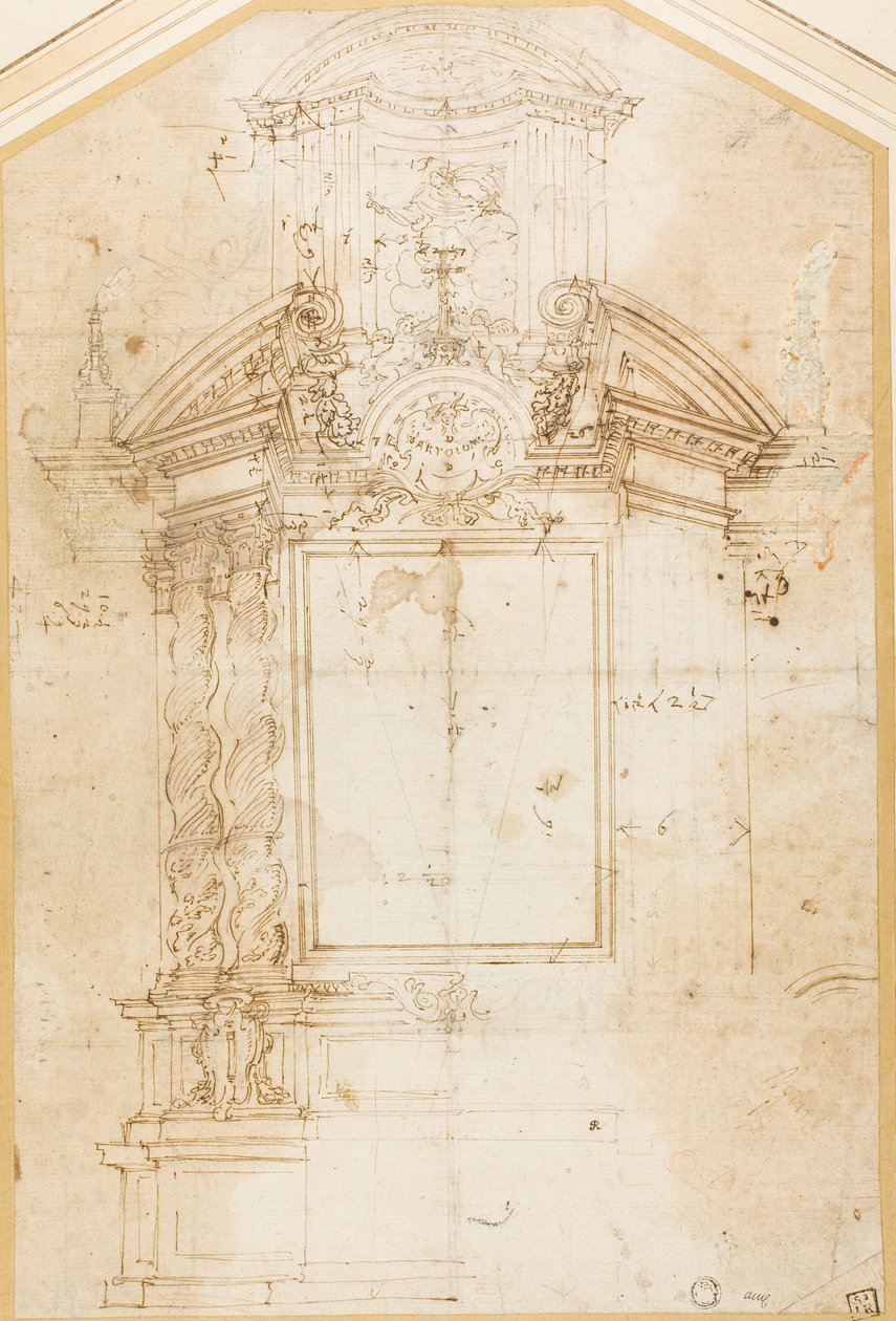 Sketch for an Altar of Saint Bartholomew by Andrea Pozzo