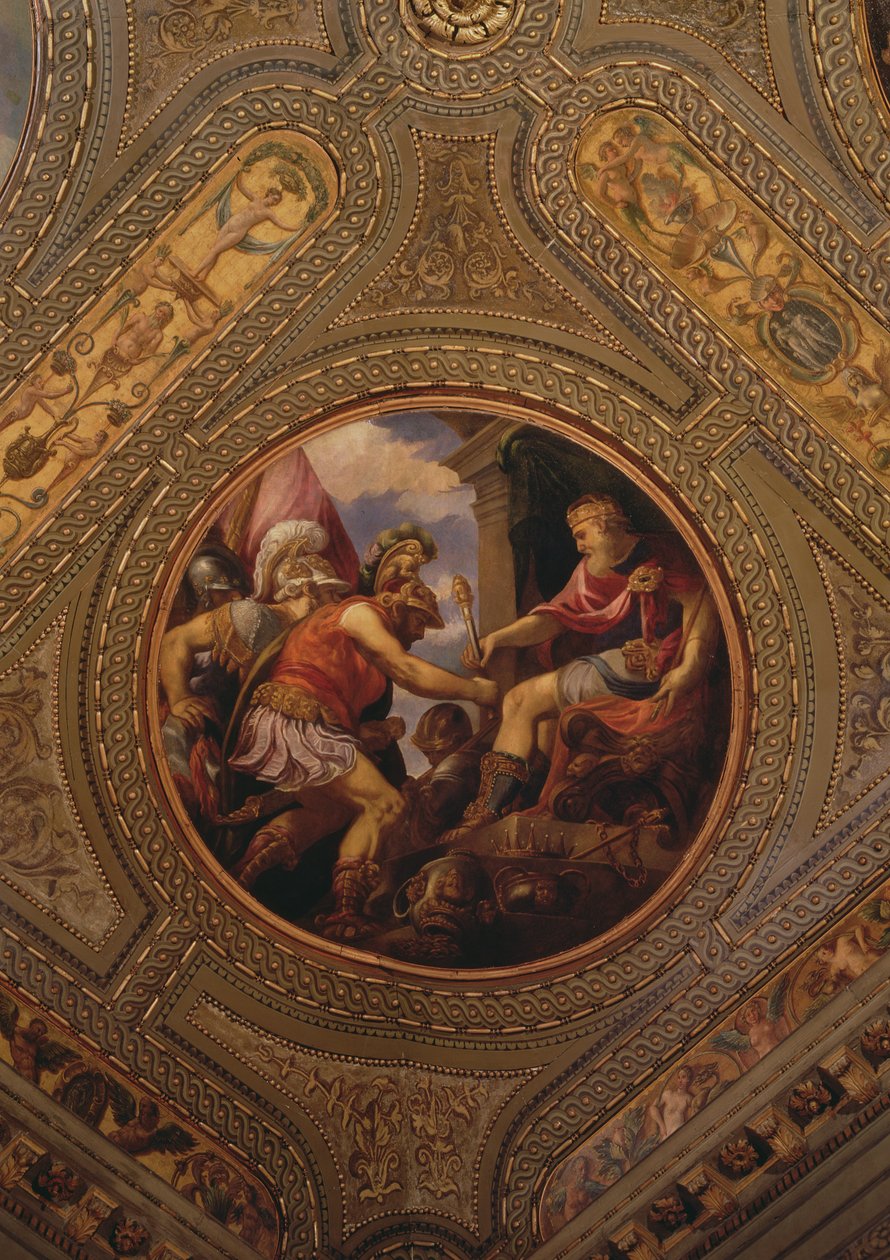 Allegory of the Empire, from the ceiling of the library, 1556 by Andrea Schiavone