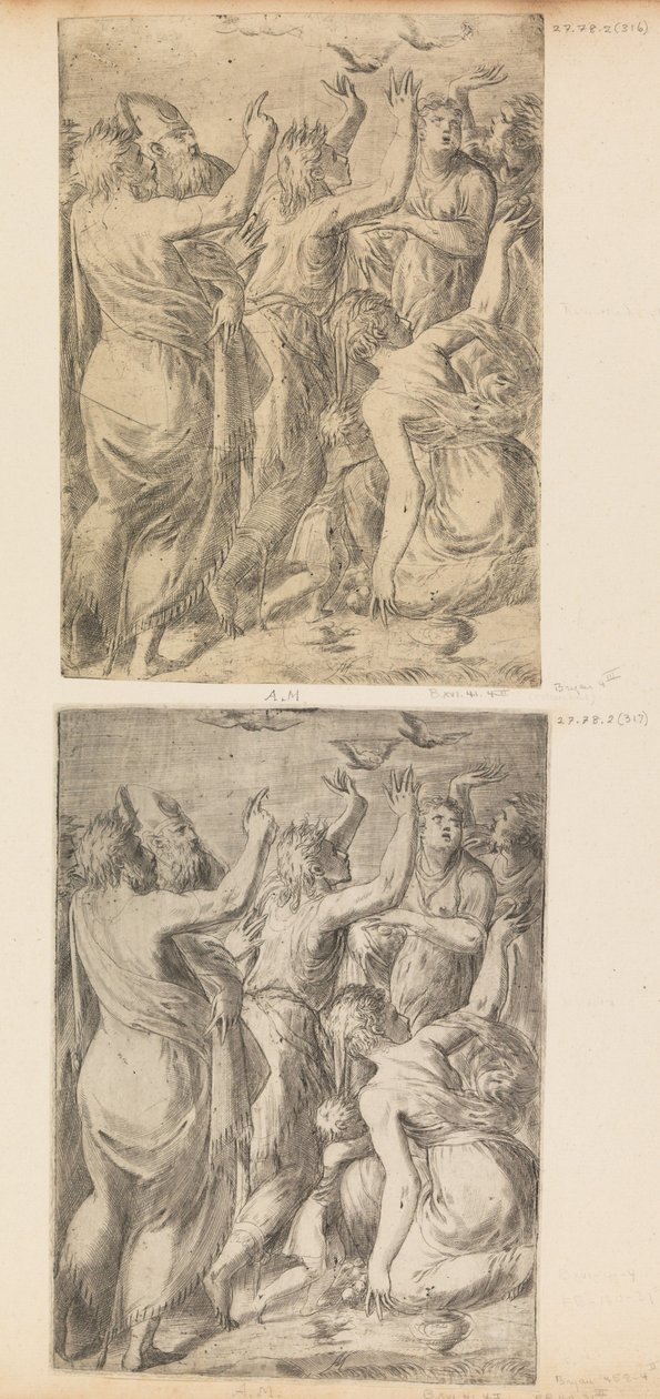Moses Showing the Quails to the Israelites by Andrea Schiavone