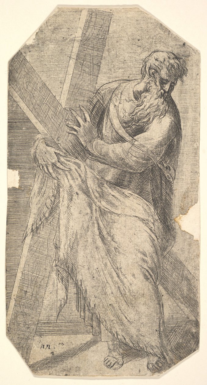Saint Andrew Holding a Large Cross, from 