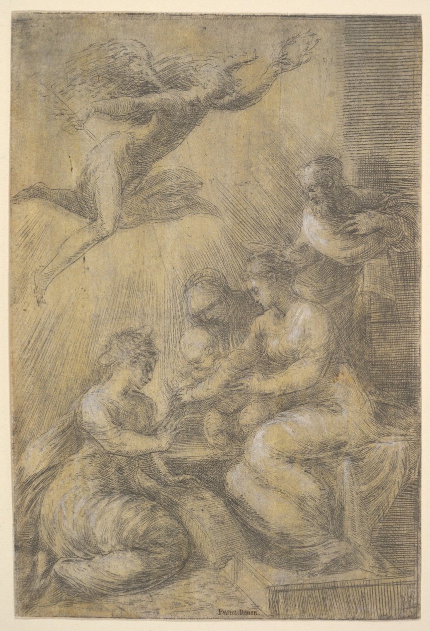 The Mystic Marriage of Saint Catherine by Andrea Schiavone