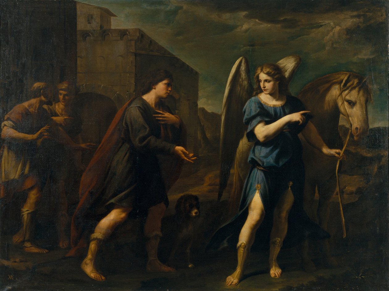 Tobias Meets the Archangel Raphael, c. 1640 by Andrea Vaccaro