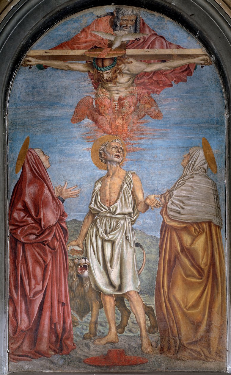 Holy Trinity with God, Jesus Christ and the Holy Spirit (Holy Spirit) by Andrea del Castagno