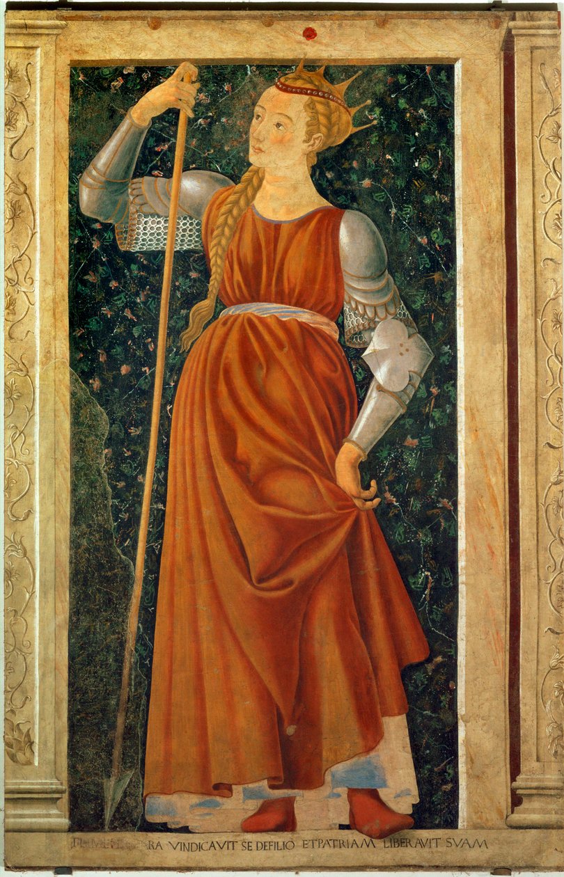 Legendary Queen Tomiri, from the Famous Men and Women Series, painted for the Villa Carducci in Legnaia by Andrea del Castagno