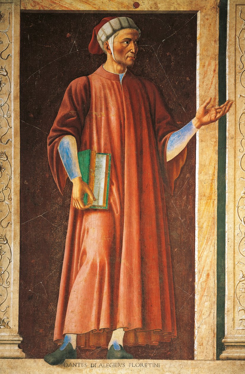 Portrait of Dante Alighieri by Andrea del Castagno