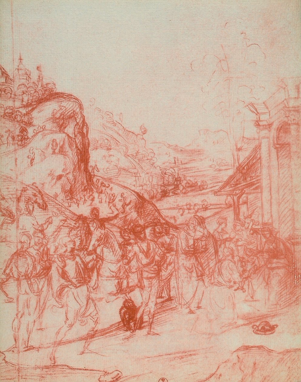 Adoration of the Magi, Drawing by Andrea del Sarto. Gabinetto dei Disegni e delle Stampe, Uffizi Gallery, Florence by Andrea del Sarto