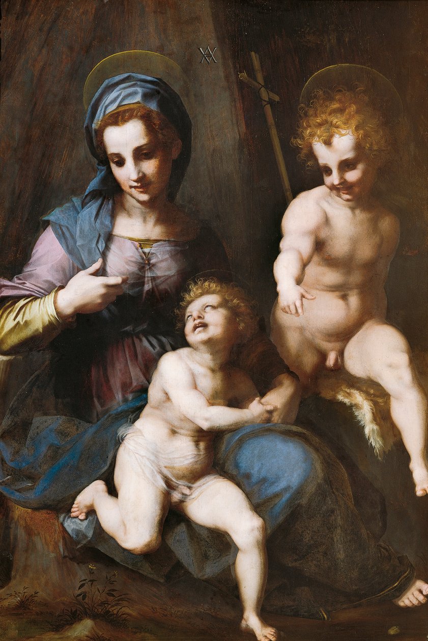 Madonna and Child with Infant Saint John the Baptist by Andrea del Sarto