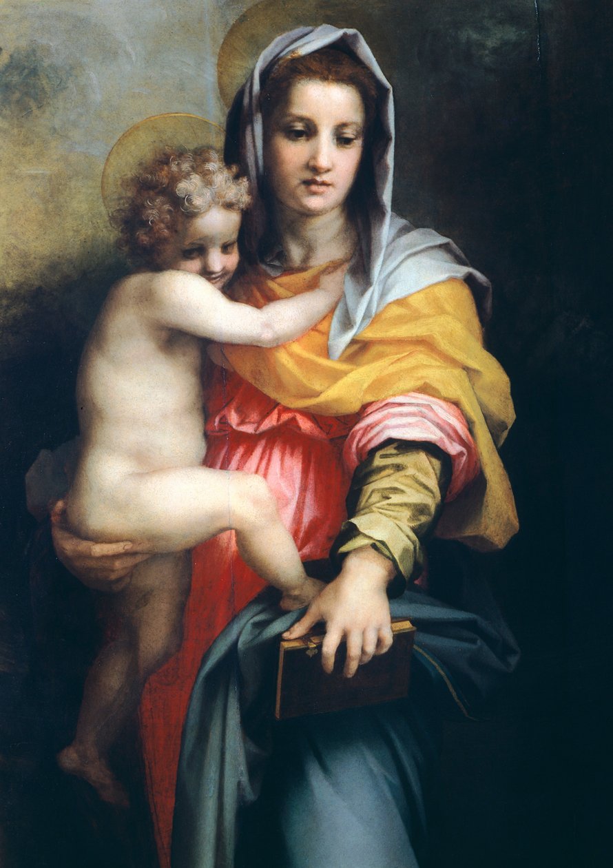 Madonna with child (detail) by Andrea del Sarto