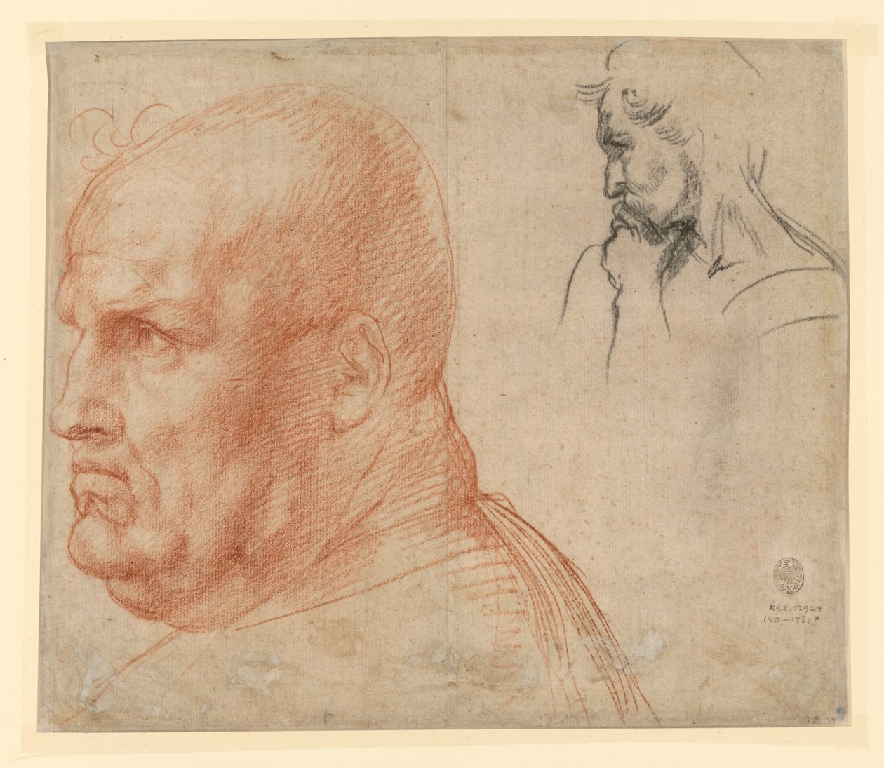Study of Two Heads by Andrea del Sarto