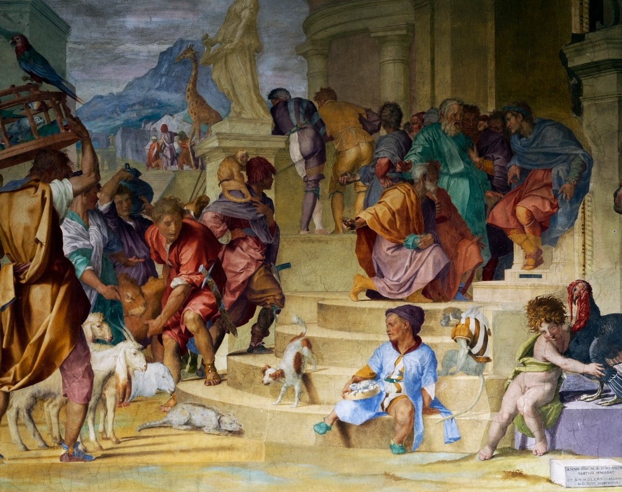 The Triumph of Caesar by Andrea del Sarto and Alessandro Allori, Medicean Villa Poggio a Caiano by Andrea del Sarto