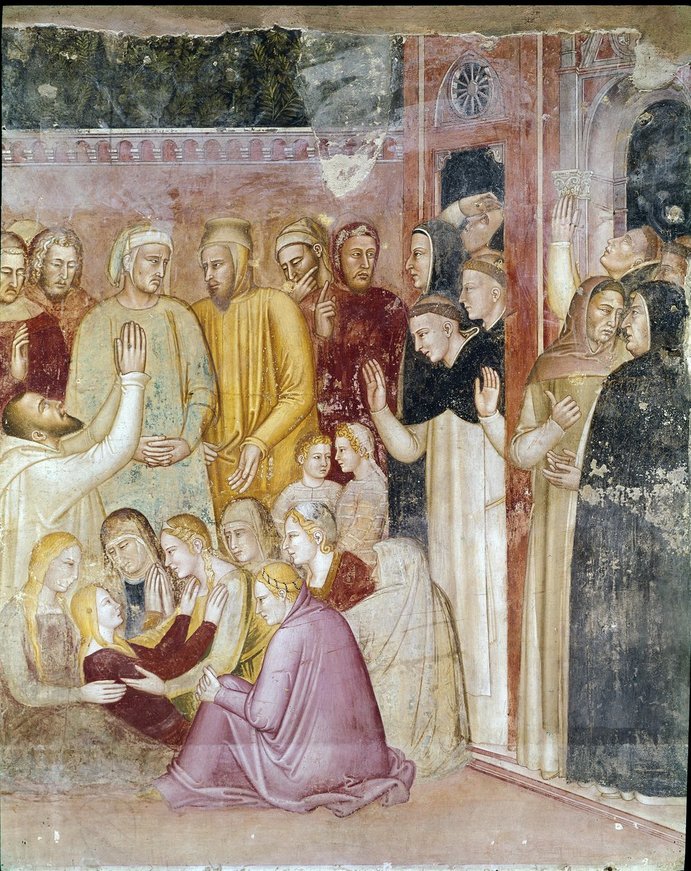 Saint Peter Martyr heals the paralyzed Anna by Andrea di Bonaiuto (fl.1343 77)