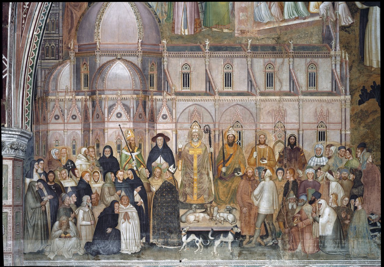 The Triumph of the Catholic Church (Detail) by Andrea di Bonaiuto (fl.1343 77)