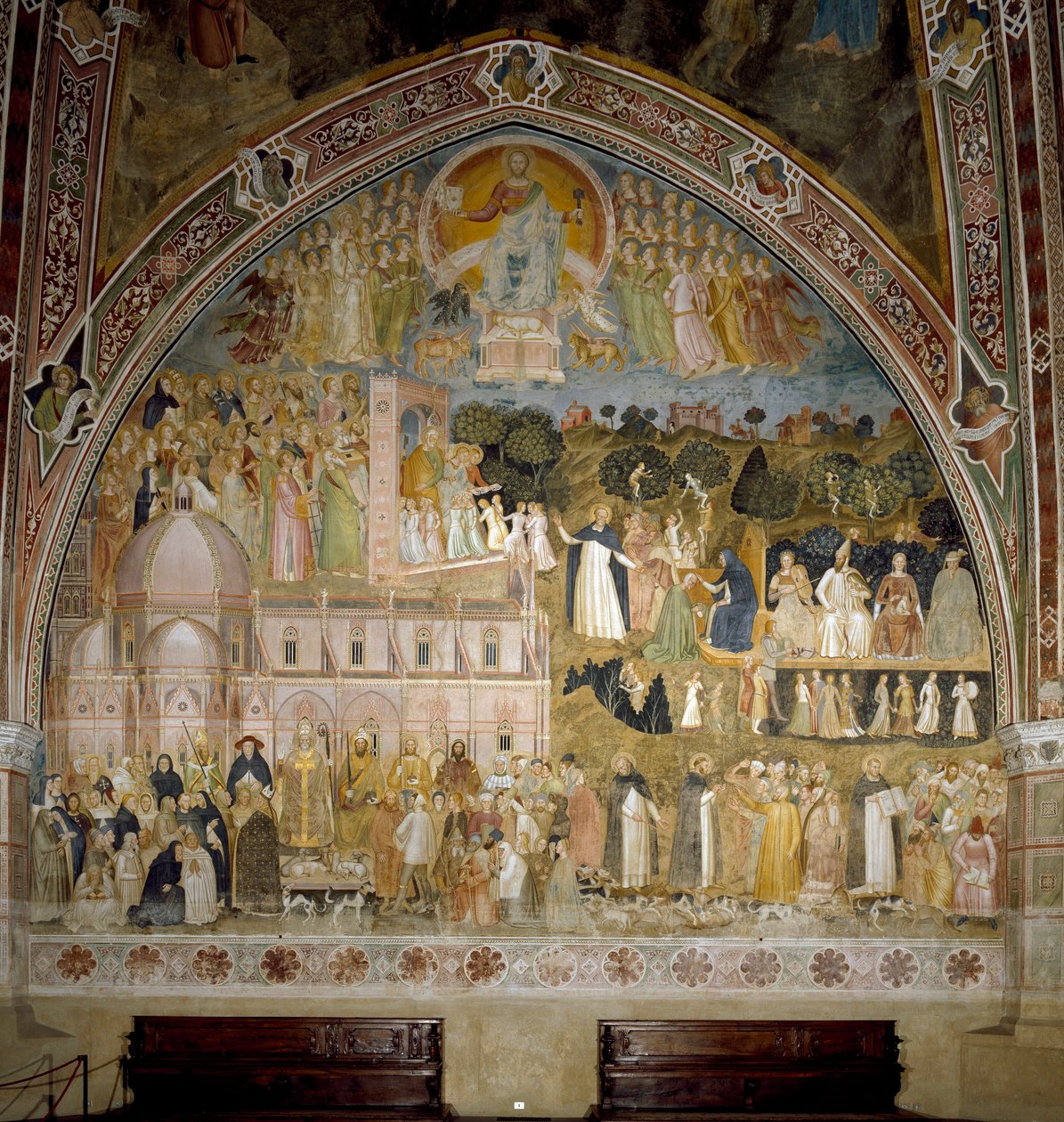 Triumph of the Catholic Church and the Dominican order. Chapel of the Spagniards by Andrea di Bonaiuto (fl.1343 77)