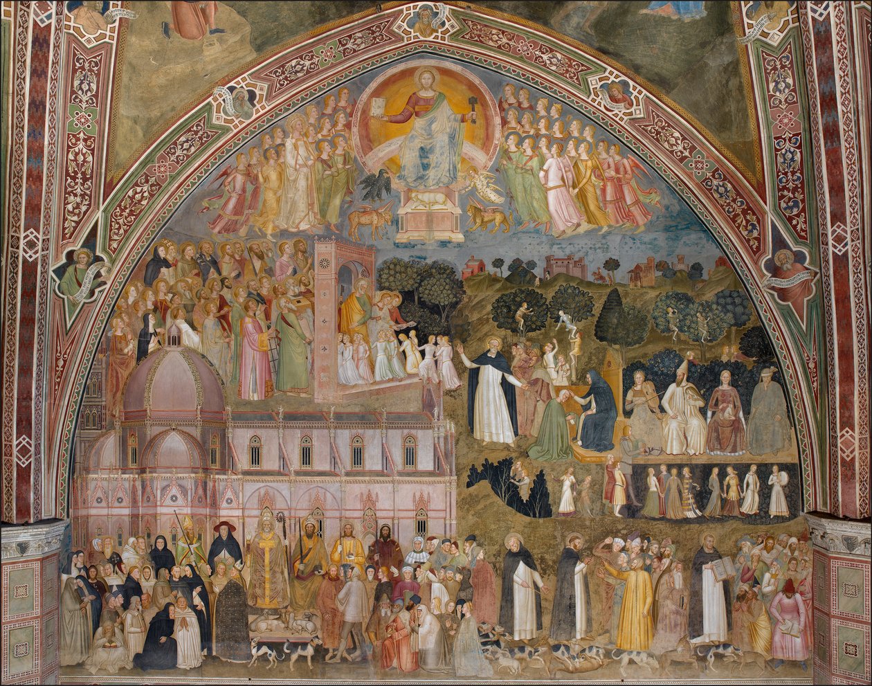 Triumph of the Church, Church Militant and Triumphant by Andrea di Bonaiuto