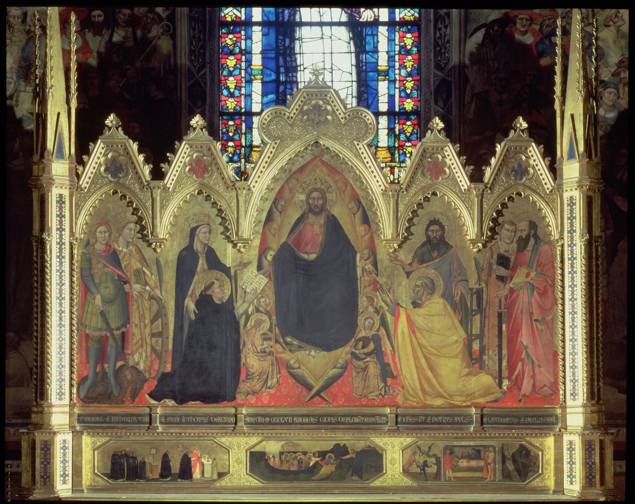 The Strozzi Altarpiece, 1357 (detail) by Andrea di Cione Orcagna