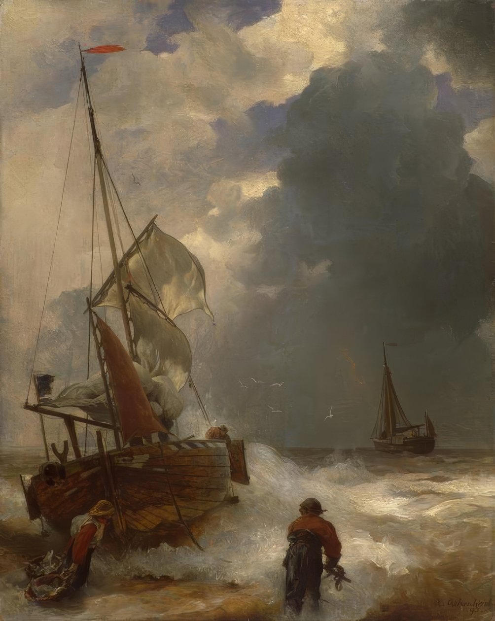 Landing of the Fishermen by Andreas Achenbach