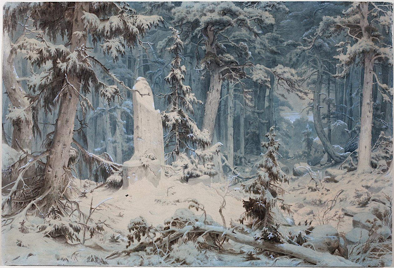 Snowy Forest by Andreas Achenbach