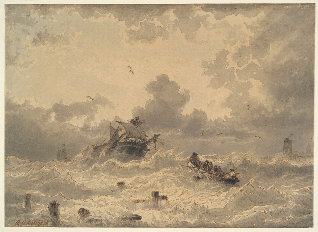 Storm at Sea by Andreas Achenbach