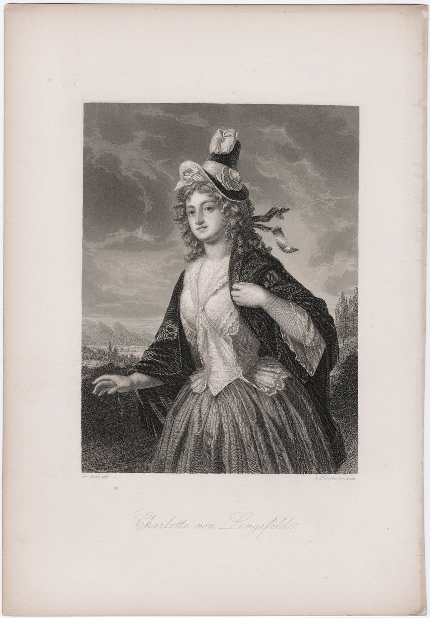 Charlotte von Lengefeld by Andreas Johann Fleischmann